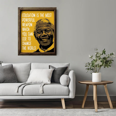 Posterizer 1 pcs-education is the most powerful weapon-Nelson Mandela quote-Teachers & Classrooms-Motivational & Inspirational Art- UNFRAMED Wall ...